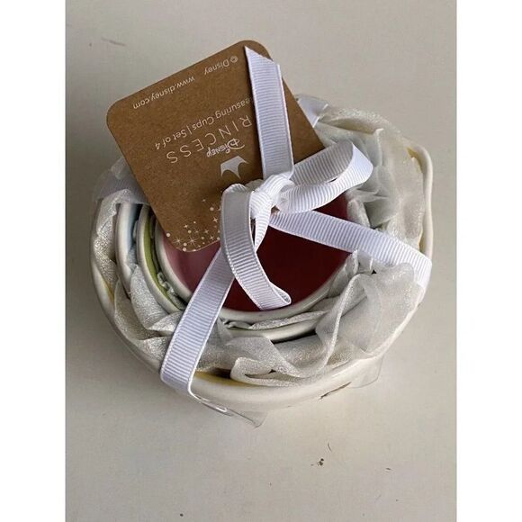 Set Of 4 Rae Dunn Disney Princess Measuring Cups Belle Tiana Cinderella Ariel - Picture 4 of 6